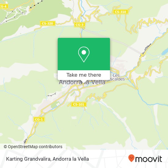 mapa Karting Grandvalira, AD500 Andorra la Vella