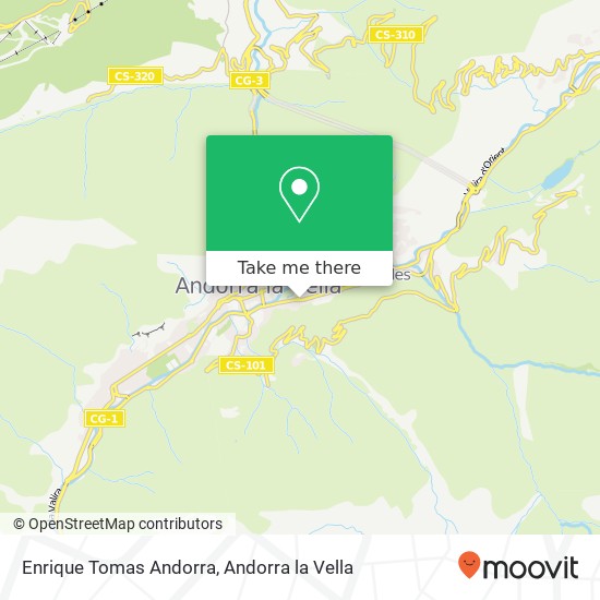 mapa Enrique Tomas Andorra, AD500 Andorra la Vella