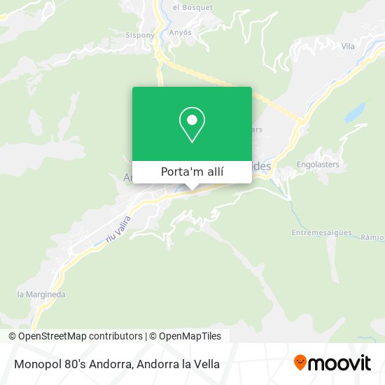 mapa Monopol 80's Andorra