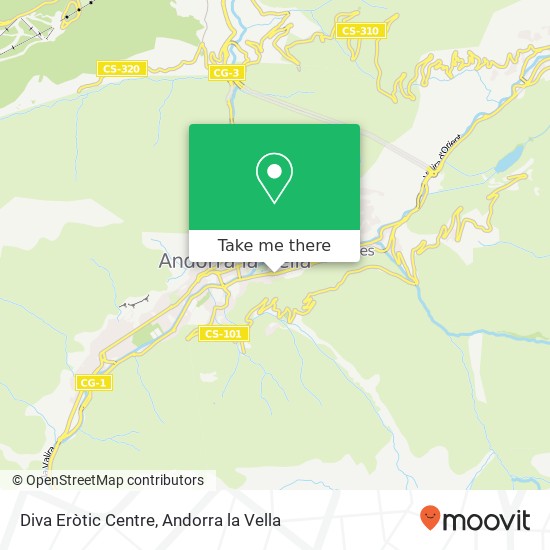 mapa Diva Eròtic Centre, Avinguda de Tarragona, 47 AD500 Andorra la Vella