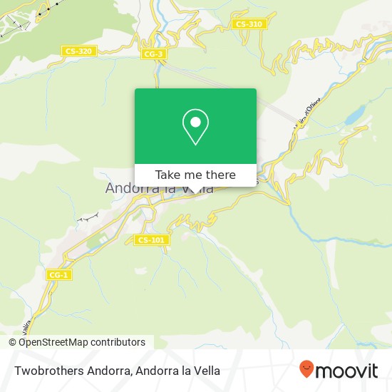 mapa Twobrothers Andorra, AD500 Andorra la Vella