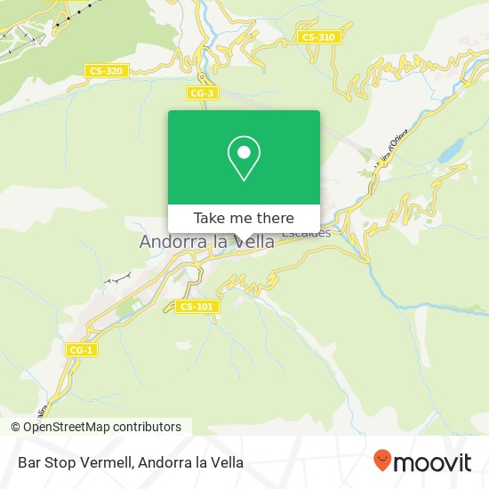 mapa Bar Stop Vermell, Carrer Roger Bernat III AD500 Andorra la Vella
