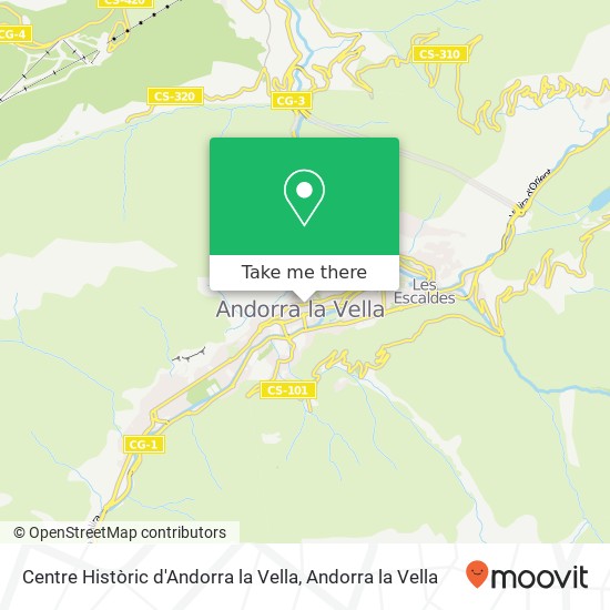 mapa Centre Històric d'Andorra la Vella
