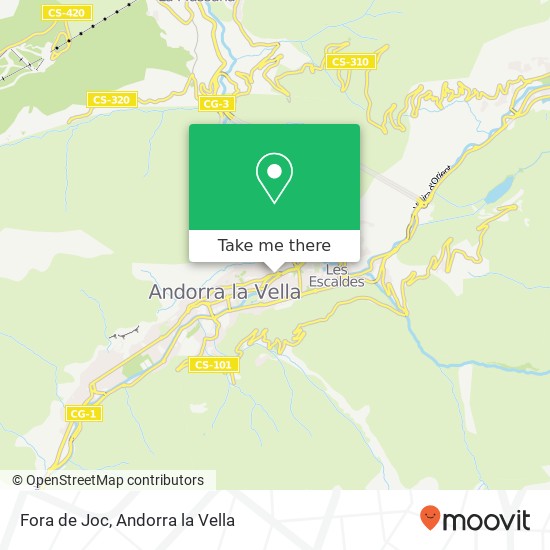 mapa Fora de Joc, Avinguda Doctor Mitjavila, 2 AD500 Andorra la Vella