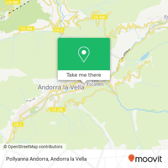 mapa Pollyanna Andorra, Carrer de la Unió AD700 Escaldes-Engordany