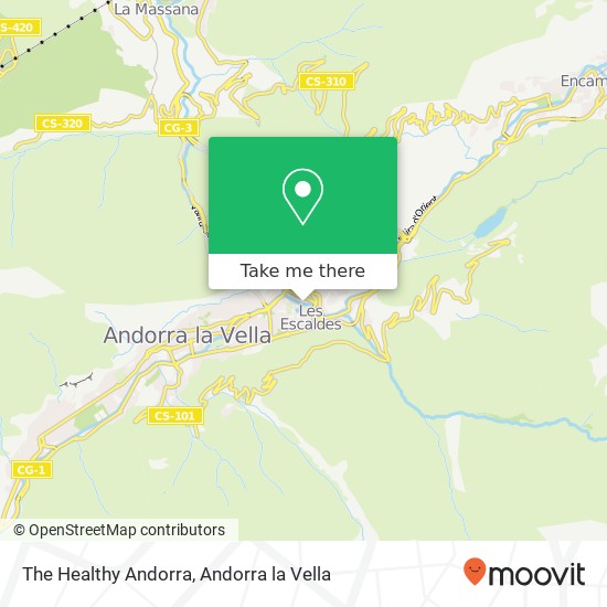 mapa The Healthy Andorra, AD700 Escaldes-Engordany