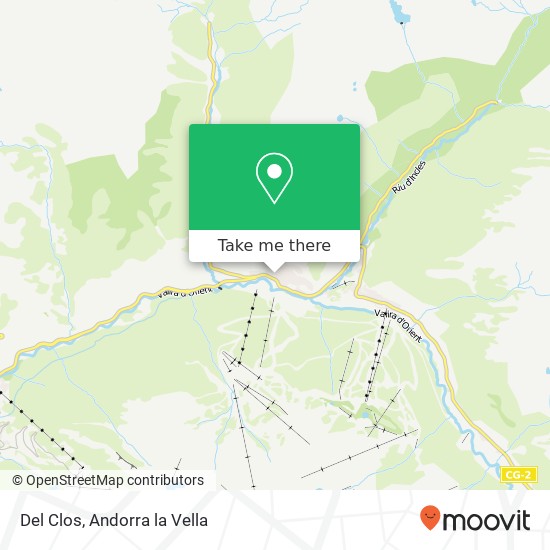 mapa Del Clos, AD100 Canillo