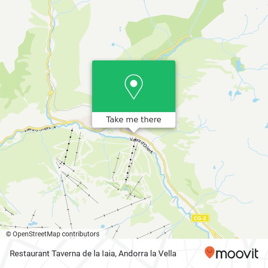 mapa Restaurant Taverna de la Iaia, AD100 Canillo