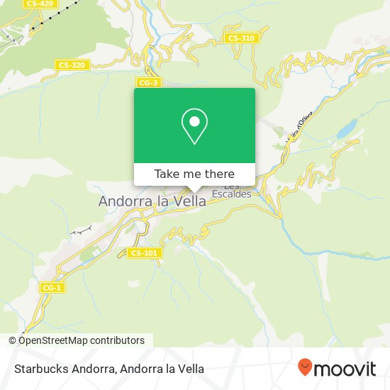mapa Starbucks Andorra