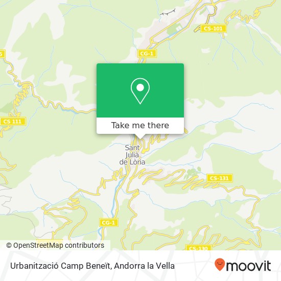 mapa Urbanització Camp Beneït