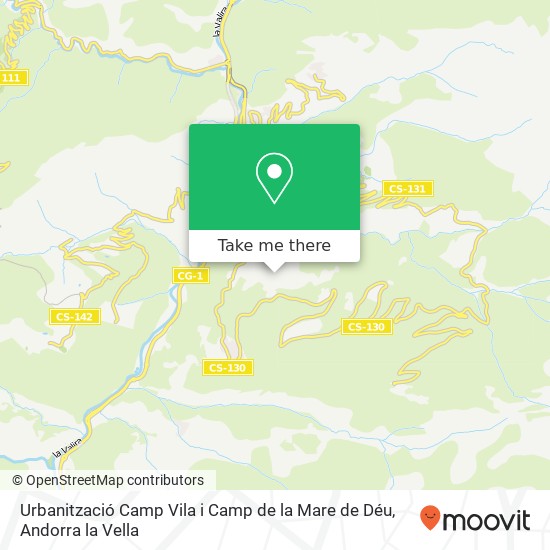 mapa Urbanització Camp Vila i Camp de la Mare de Déu