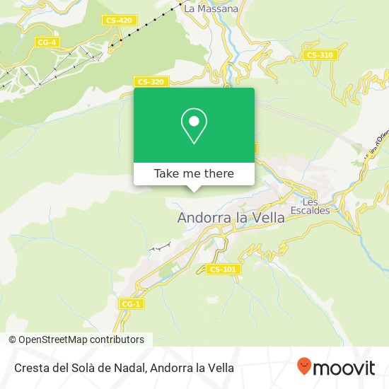 mapa Cresta del Solà de Nadal