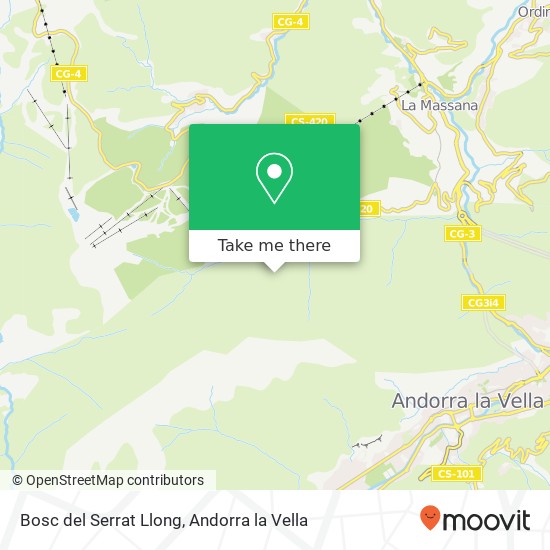 mapa Bosc del Serrat Llong