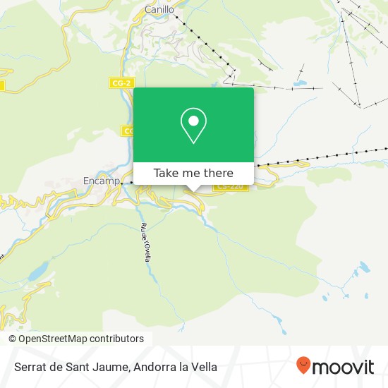 mapa Serrat de Sant Jaume