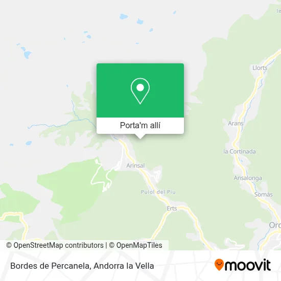 mapa Bordes de Percanela
