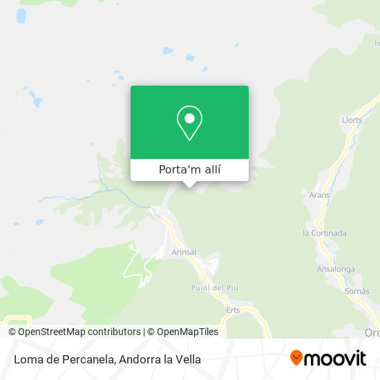 mapa Loma de Percanela