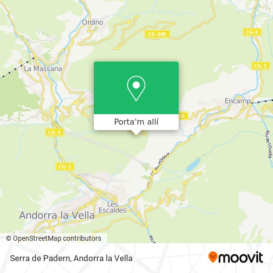 mapa Serra de Padern