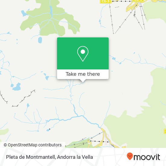 mapa Pleta de Montmantell