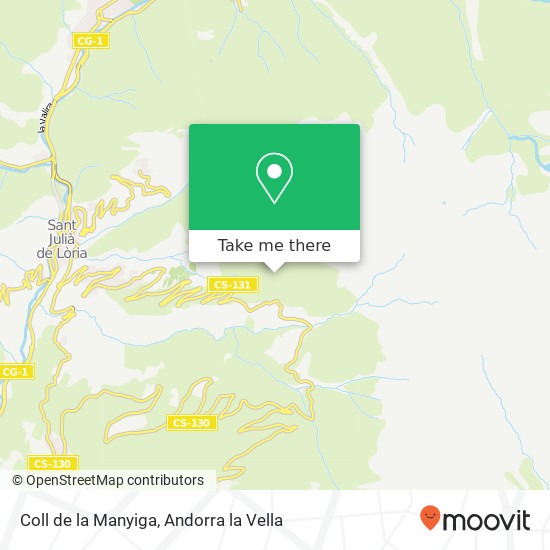 mapa Coll de la Manyiga