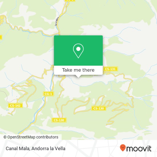 mapa Canal Mala