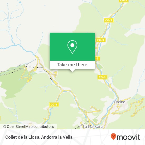 mapa Collet de la Llosa