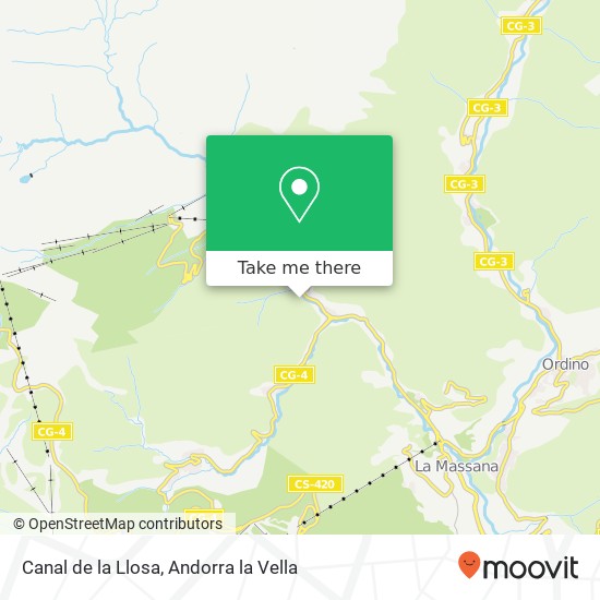 mapa Canal de la Llosa