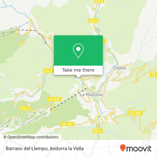 mapa Barranc del Llempo
