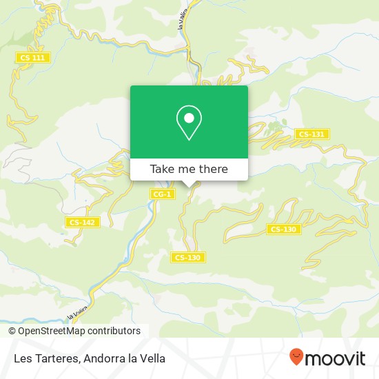 mapa Les Tarteres