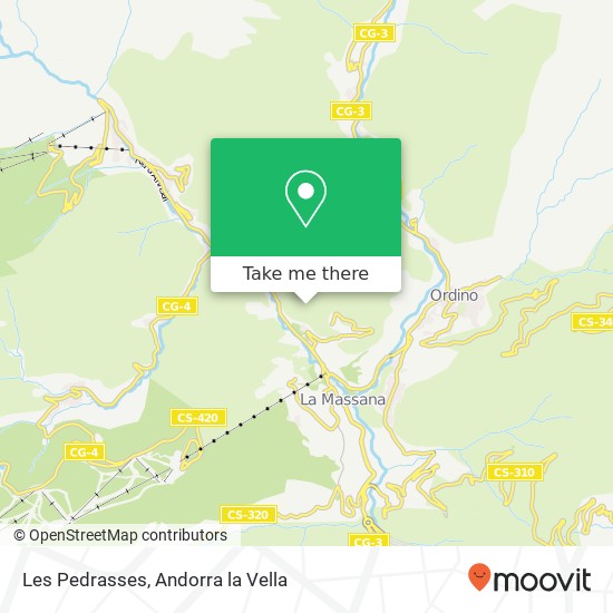 mapa Les Pedrasses