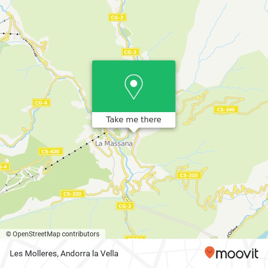 mapa Les Molleres