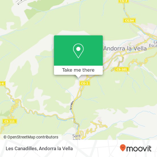 mapa Les Canadilles