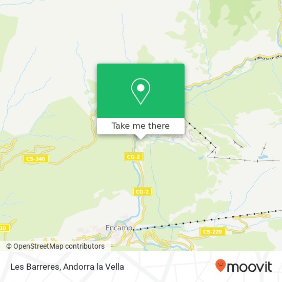 mapa Les Barreres