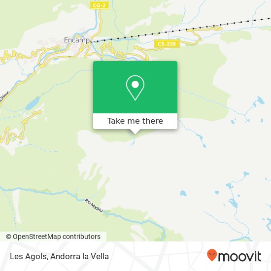 mapa Les Agols