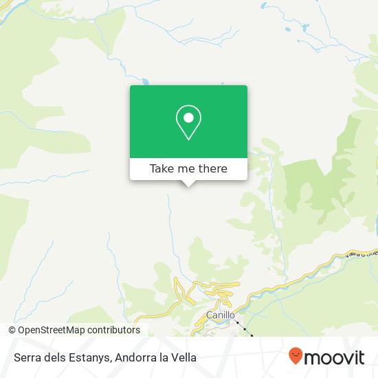 mapa Serra dels Estanys