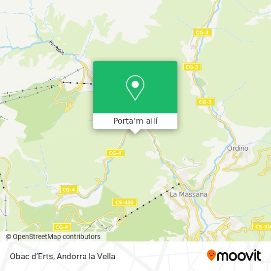 mapa Obac d’Erts