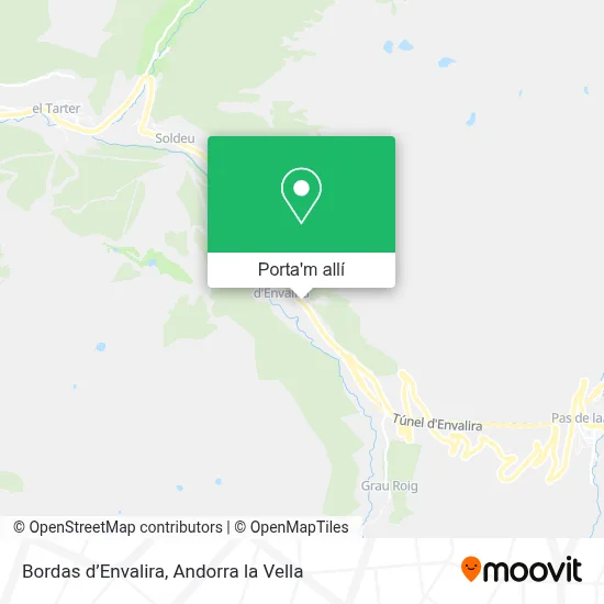 mapa Bordas d’Envalira