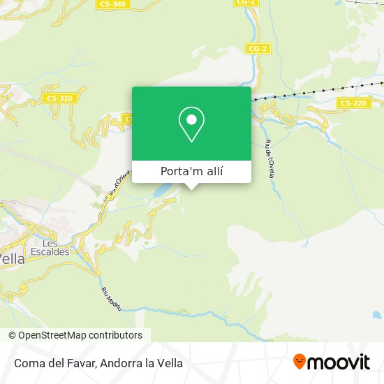 mapa Coma del Favar