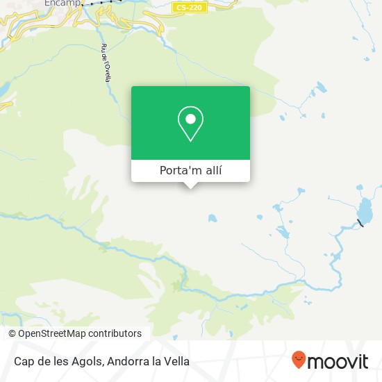 mapa Cap de les Agols