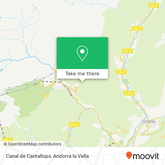 mapa Canal de Cantallops