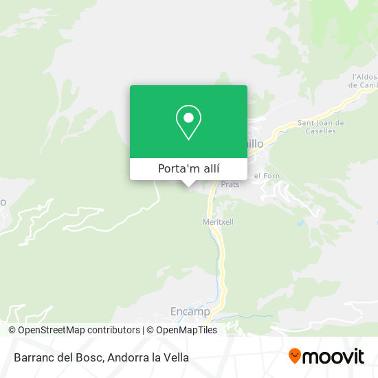 mapa Barranc del Bosc