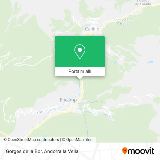 mapa Gorges de la Bor