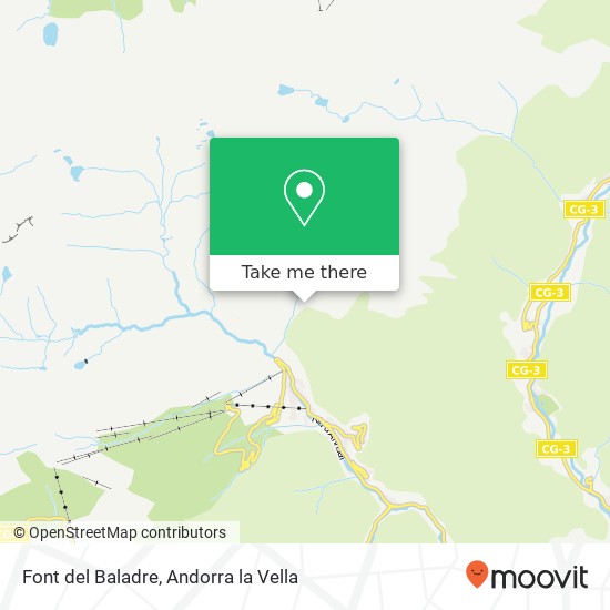 mapa Font del Baladre
