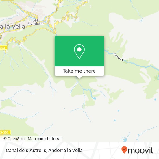 mapa Canal dels Astrells