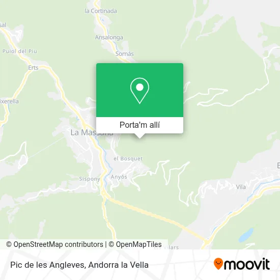 mapa Pic de les Angleves