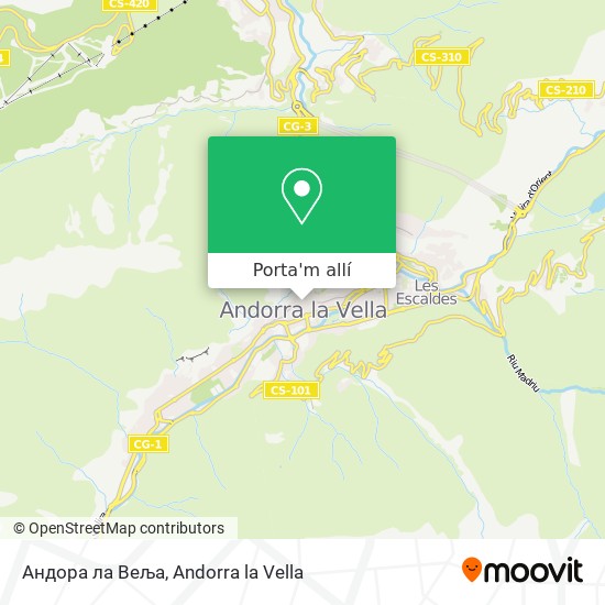mapa Андора ла Веља