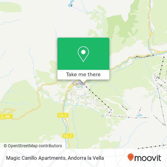 mapa Magic Canillo Apartments