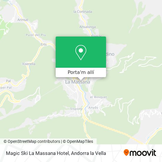 mapa Magic Ski La Massana Hotel