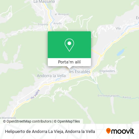 mapa Helipuerto de Andorra La Vieja