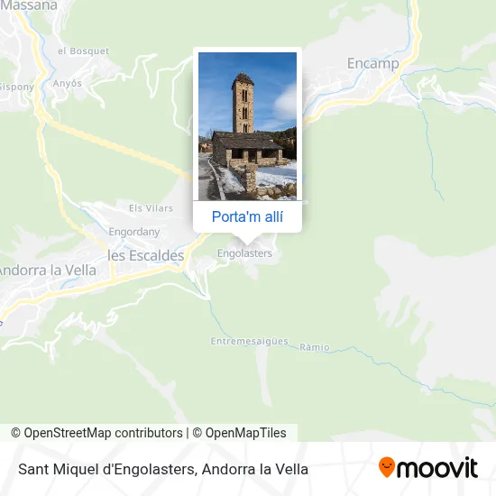 mapa Sant Miquel d'Engolasters