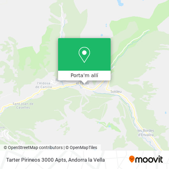 mapa Tarter Pirineos 3000 Apts